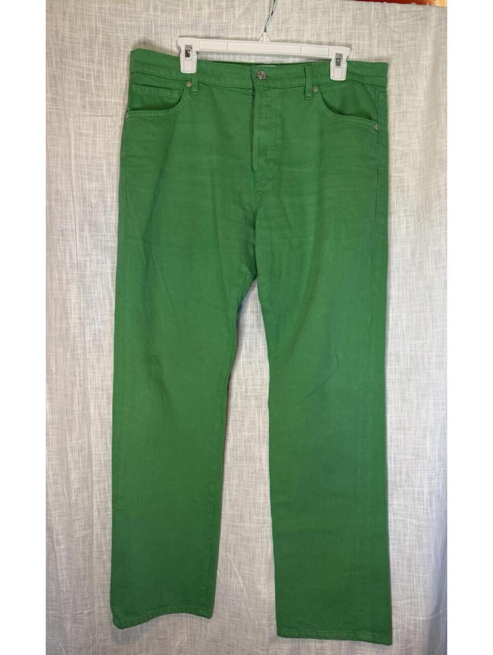 Frame Women's Le Slouch 100% Cotton Low Rise Denim Jeans Green Size 29